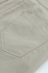 Khaki Casual Stretch High Waist Skinny Pants