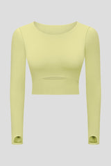 Cut Out Front Crop Yoga Tee - Shah S. Sahota