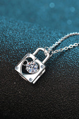 Moissanite Lock Pendant Necklace - Shah S. Sahota