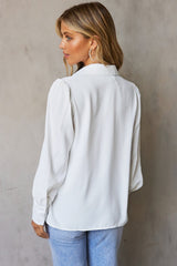 Gathered Detail Puff Sleeve Shirt - Shah S. Sahota