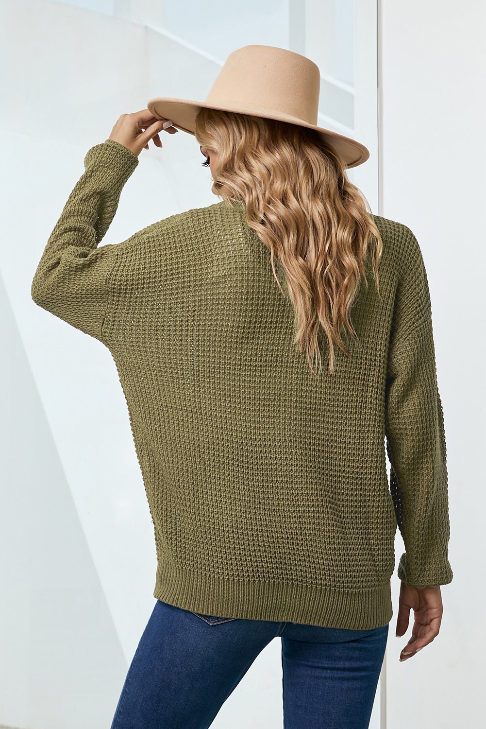 Drop Shoulder Button Down Pocketed Cardigan - Shah S. Sahota