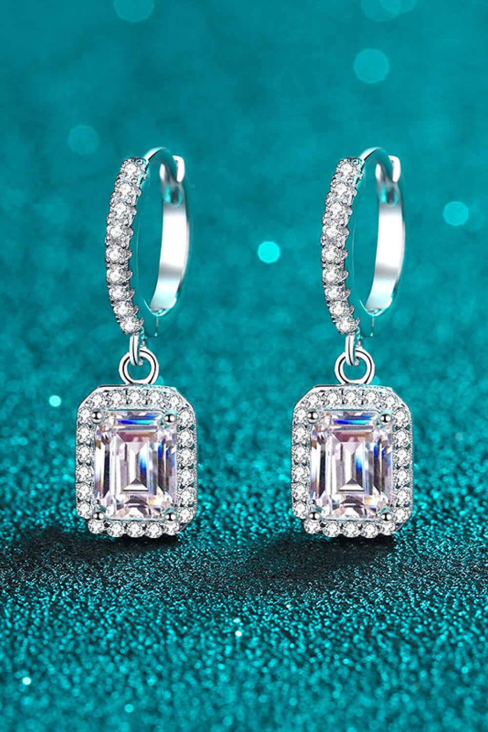 Moissanite 925 Sterling Silver Drop Earrings - Shah S. Sahota