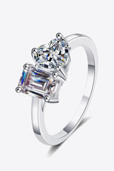 Rhodium-Plated 2 Carat Moissanite Ring - Shah S. Sahota