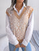 Geometric V-Neck Capped Sleeve Sweater Vest - Shah S. Sahota
