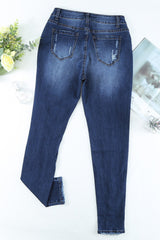 Distressed High Waist Skinny Jeans - Shah S. Sahota