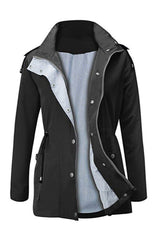 Drawstring Waist Flap Pocket Raincoat - Shah S. Sahota