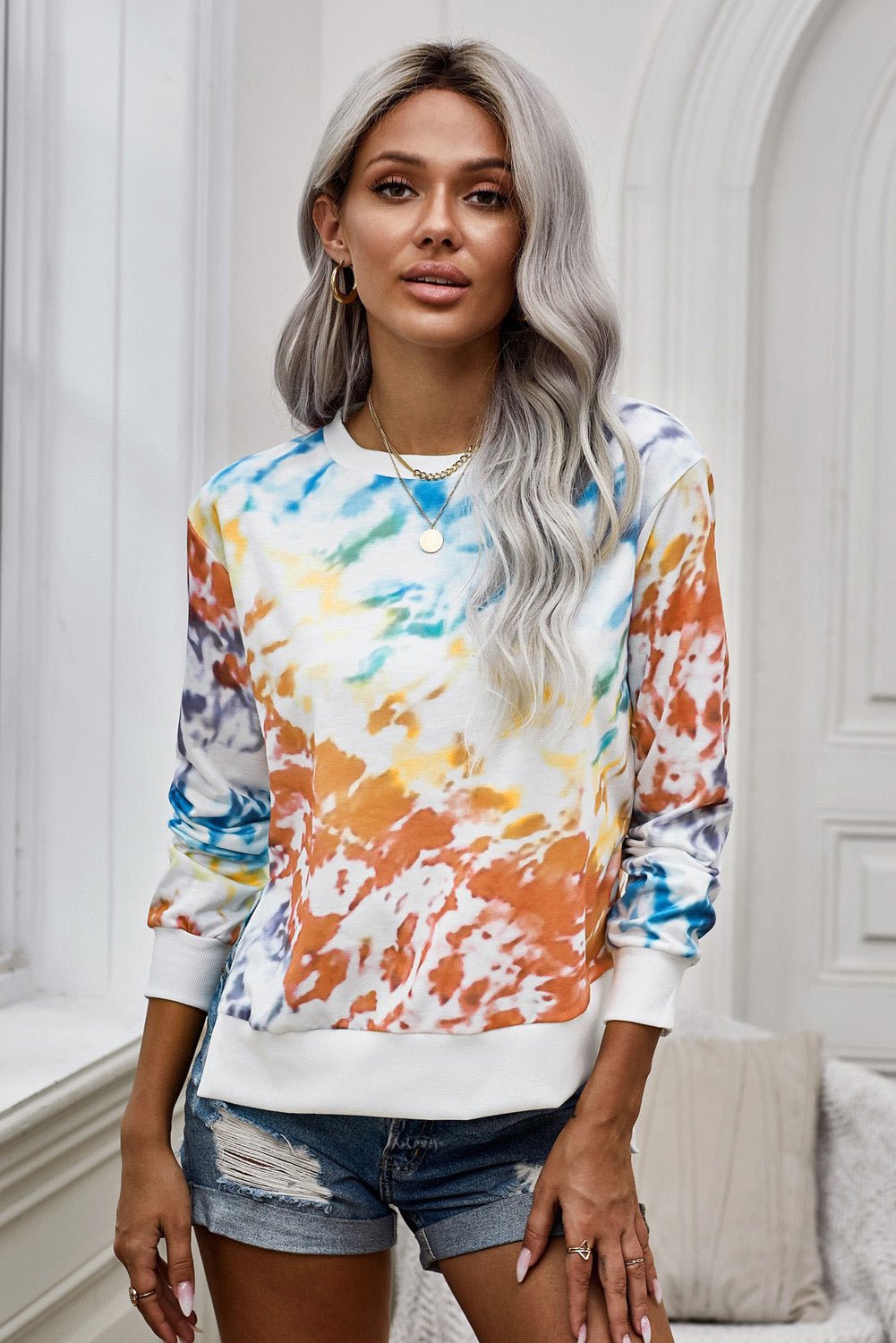 Tie-Dye High Low Sweatshirt - Shah S. Sahota