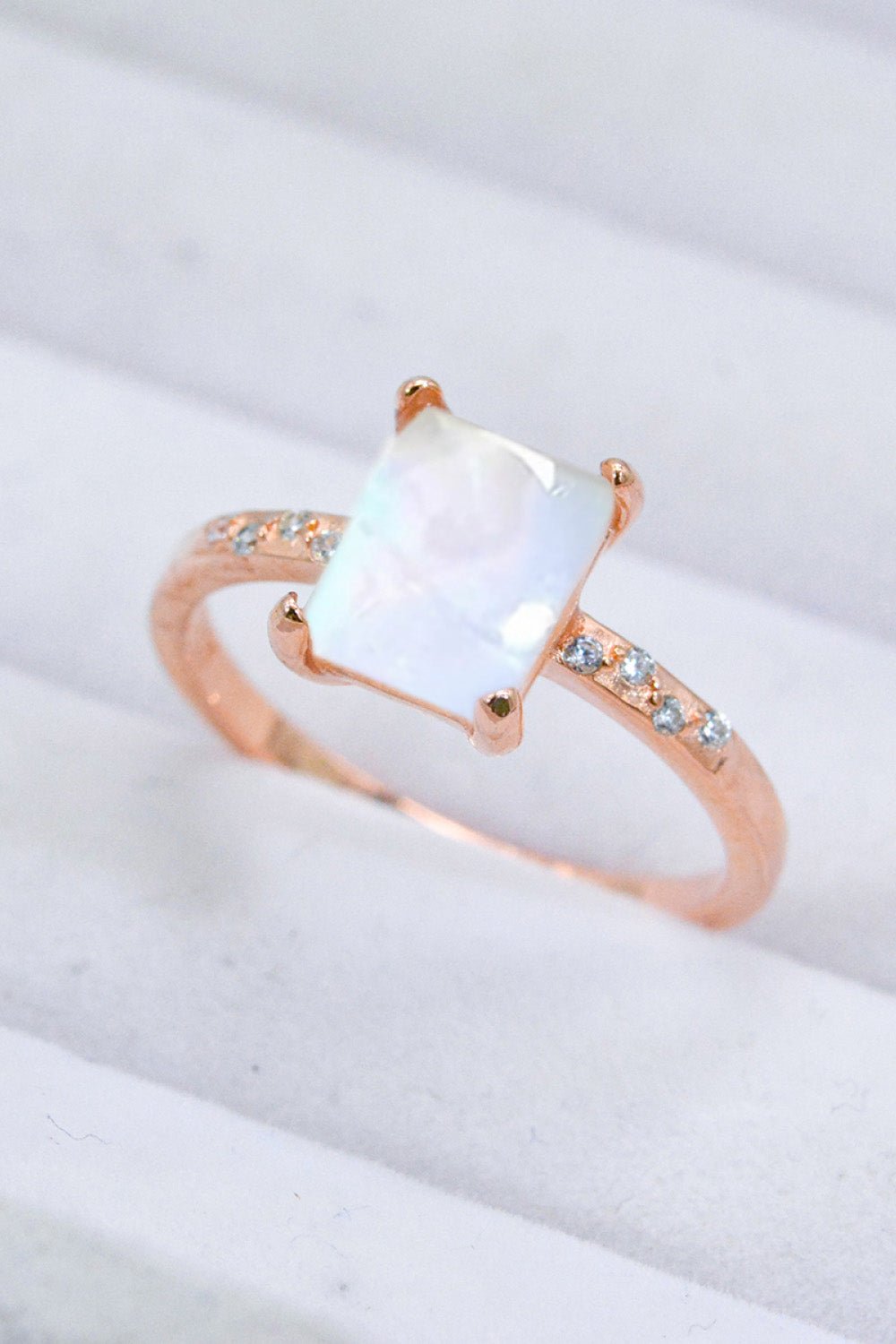 Square Moonstone Ring - Shah S. Sahota