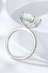 5.52 Carat Moissanite Side Stone Ring - Shah S. Sahota