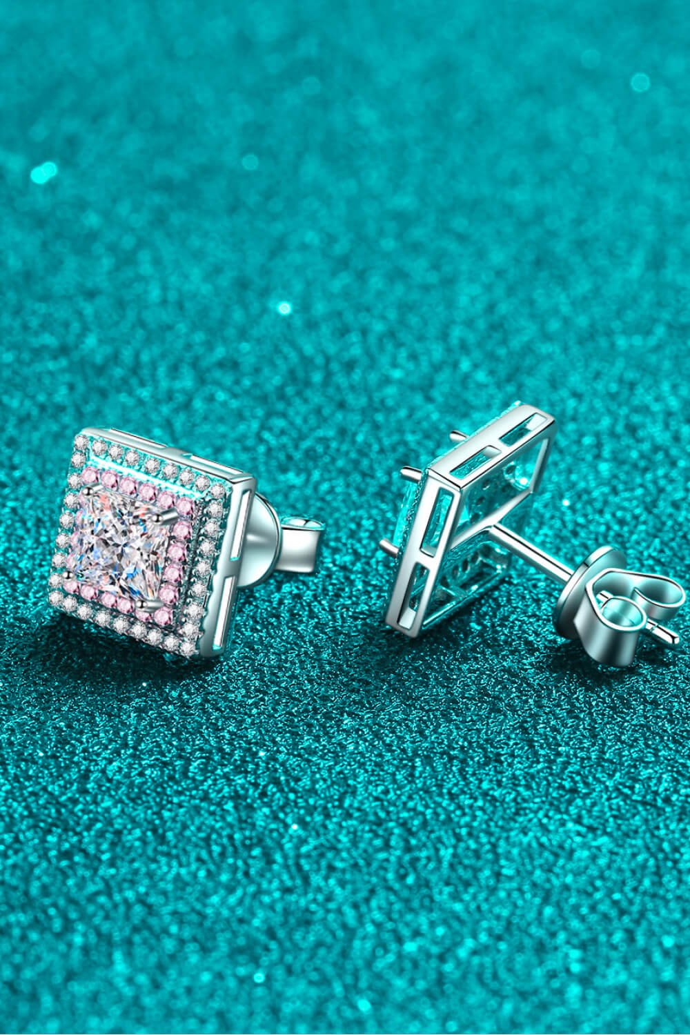 Moissanite Square Stud Earrings - Shah S. Sahota