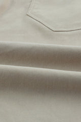 Khaki Casual Stretch High Waist Skinny Pants