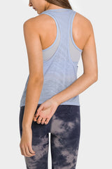 Spliced Mesh Racer Back Tank - Shah S. Sahota