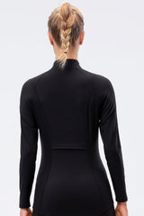 Zip Up Exposed Seam Top with Pockets - Shah S. Sahota