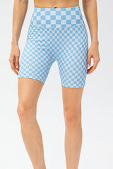 Checkerboard Exposed Seam Biker Shorts - Shah S. Sahota