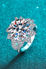 10 Carat Moissanite Flower-Shaped Ring - Shah S. Sahota