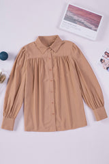 Gathered Detail Puff Sleeve Shirt - Shah S. Sahota