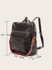 Women's Retro Vertical Square Backpack - Shah S. Sahota