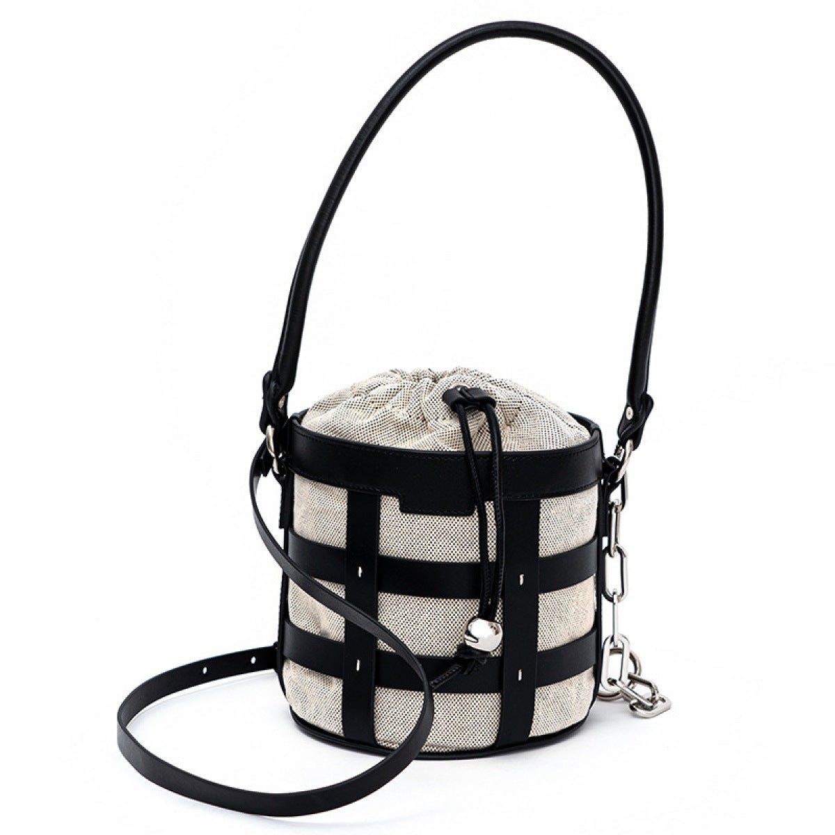 Large-Capacity Round Bucket Shoulder Bag - Shah S. Sahota