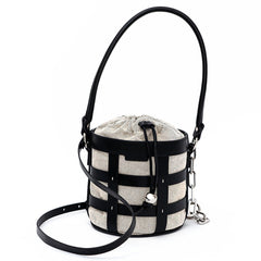 Large-Capacity Round Bucket Shoulder Bag - Shah S. Sahota