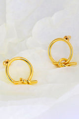 18K Gold-Plated Tied Hoop Earrings - Shah S. Sahota