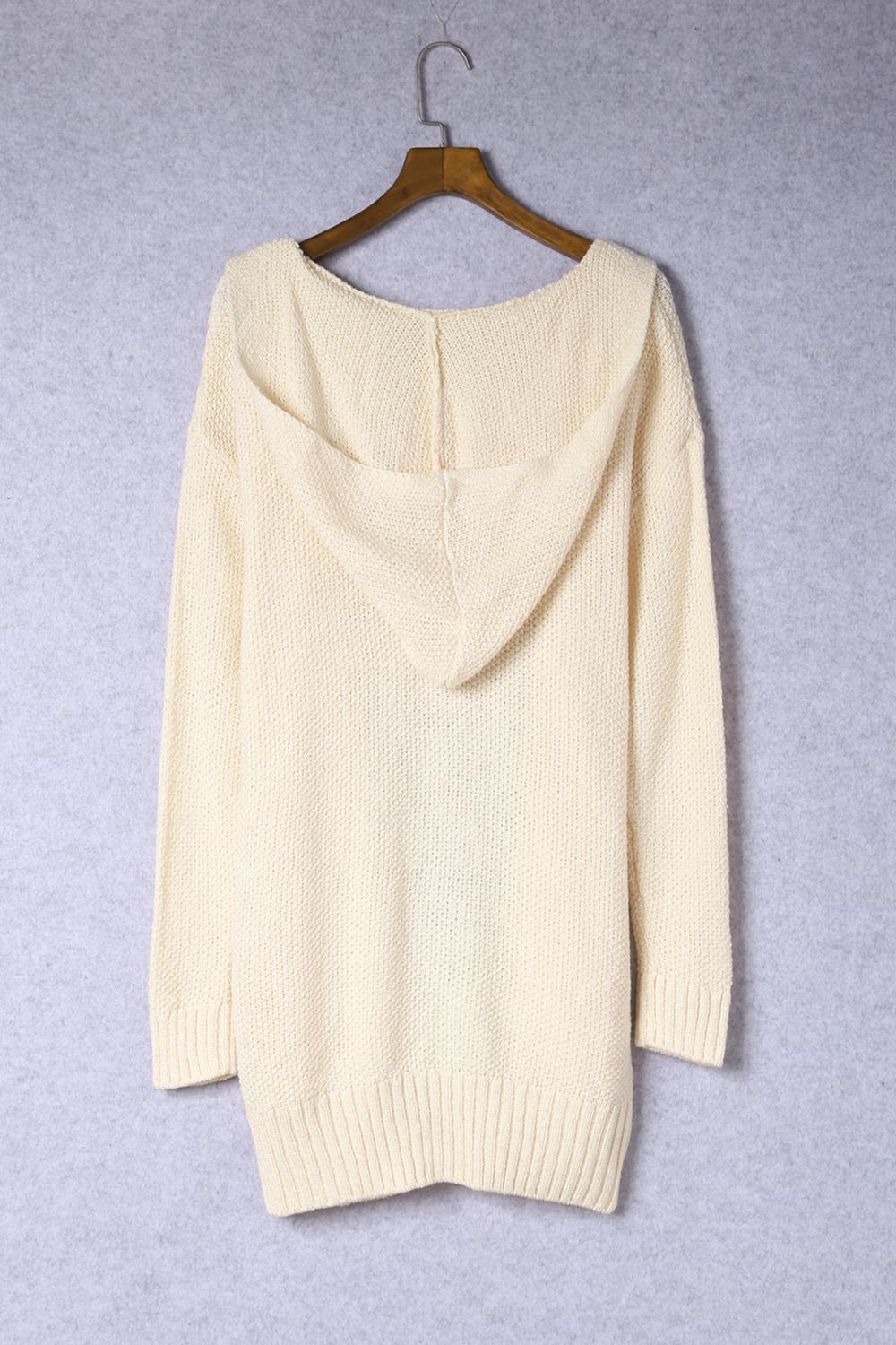 Open Front Hooded Cardigan with Pockets - Shah S. Sahota