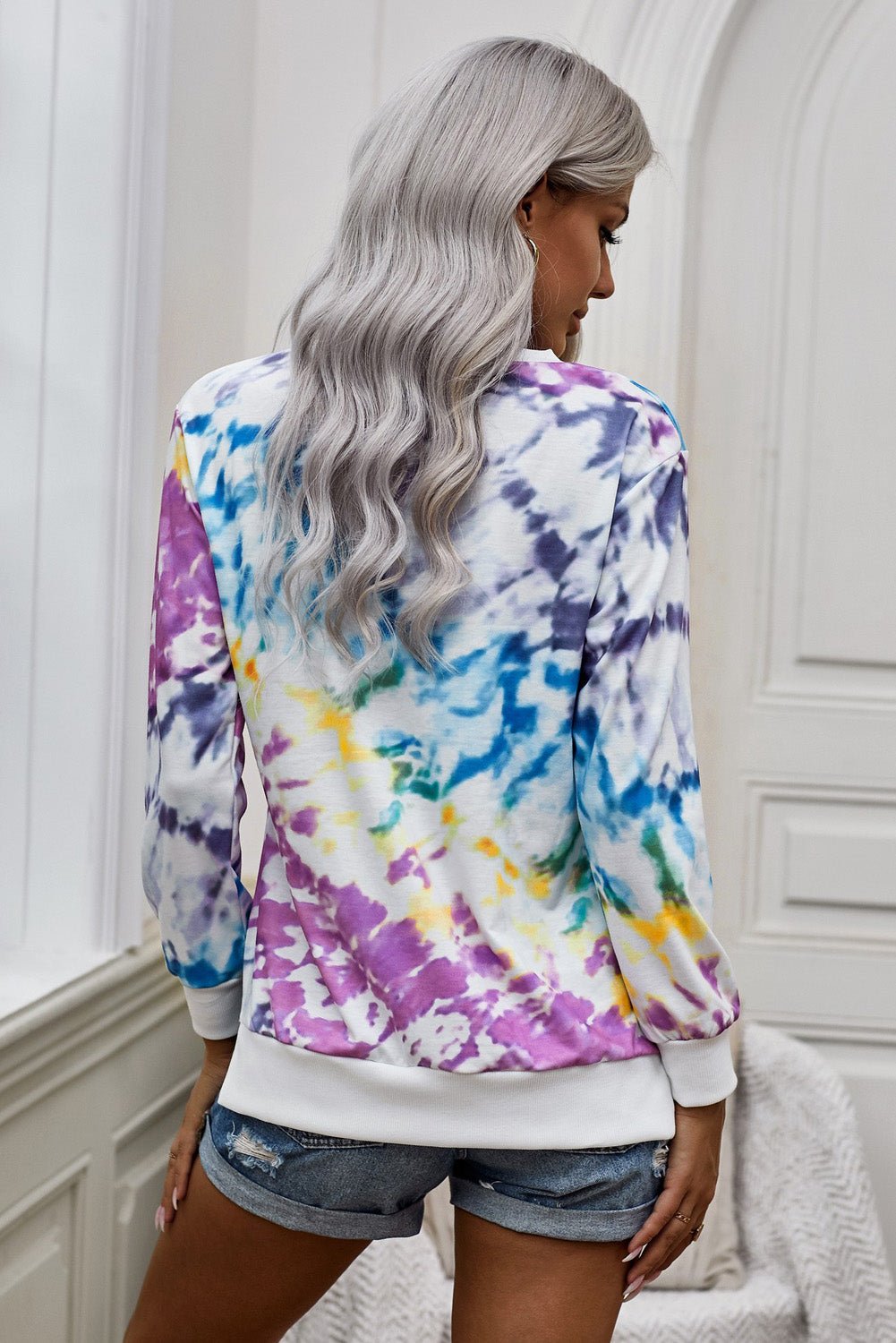 Tie-Dye High Low Sweatshirt - Shah S. Sahota