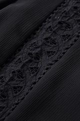 Lace Trim Flounce Sleeve Peplum Blouse - Shah S. Sahota