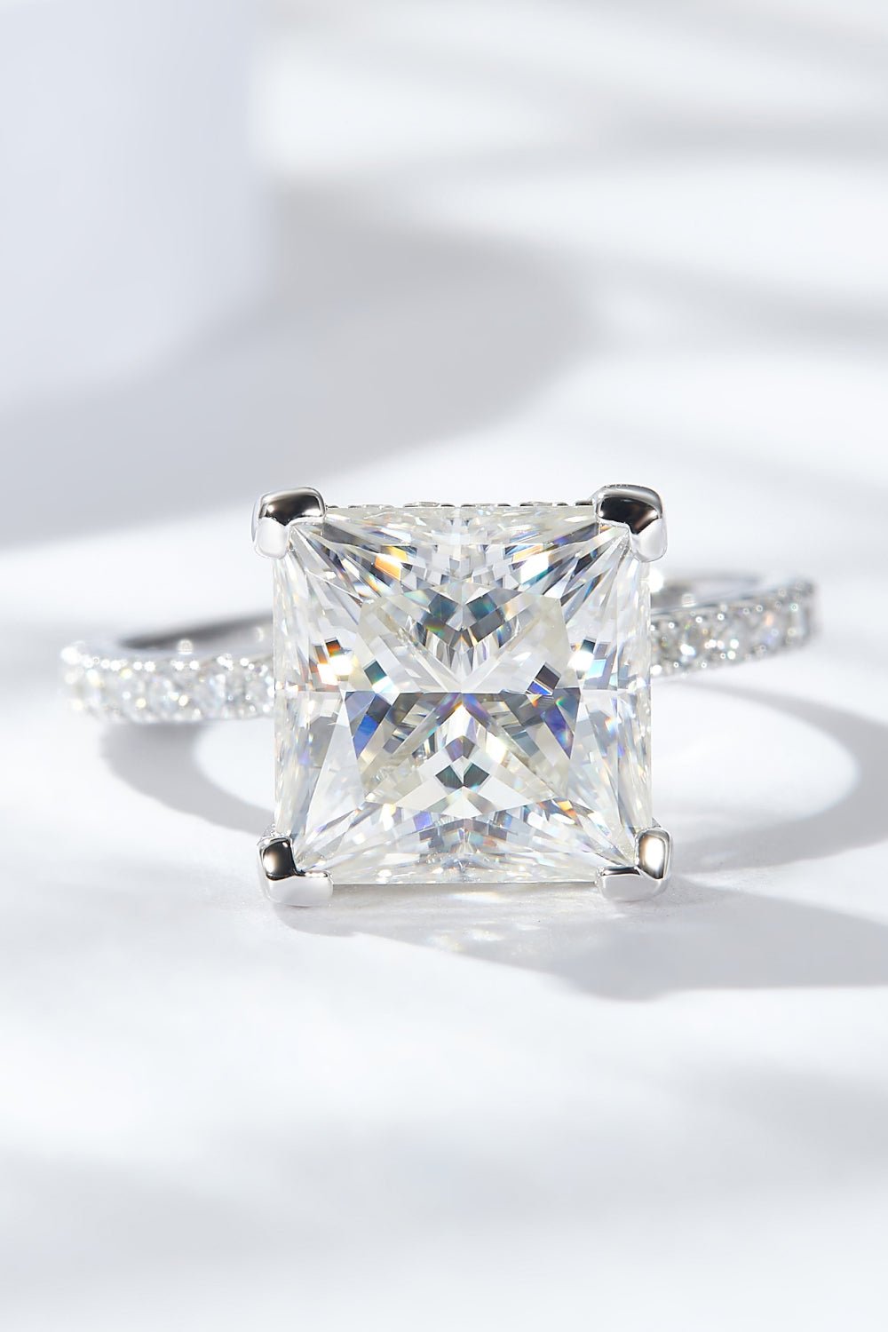 5.52 Carat Moissanite Side Stone Ring - Shah S. Sahota