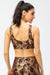 Metallic Snakeskin Print Cropped Yoga Tank - Shah S. Sahota