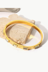 18K Gold Plated Inlaid Cubic Zirconia Bracelet - Shah S. Sahota