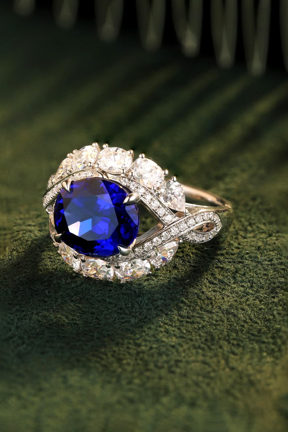 5 Carat Lab-Grown Sapphire Platinum-Plated Ring - Shah S. Sahota