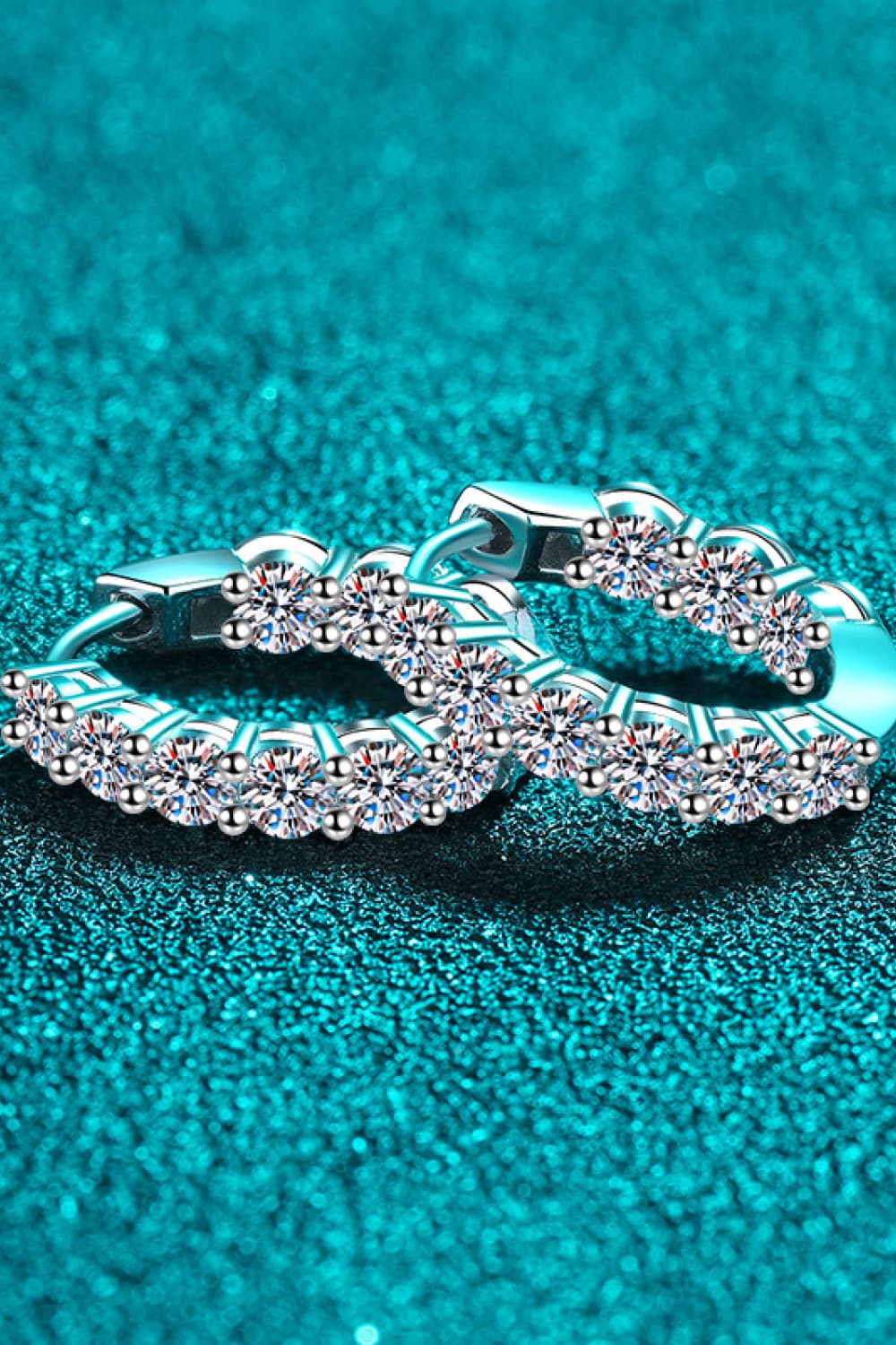 1.8 Carat Moissanite Hoop Earrings - Shah S. Sahota