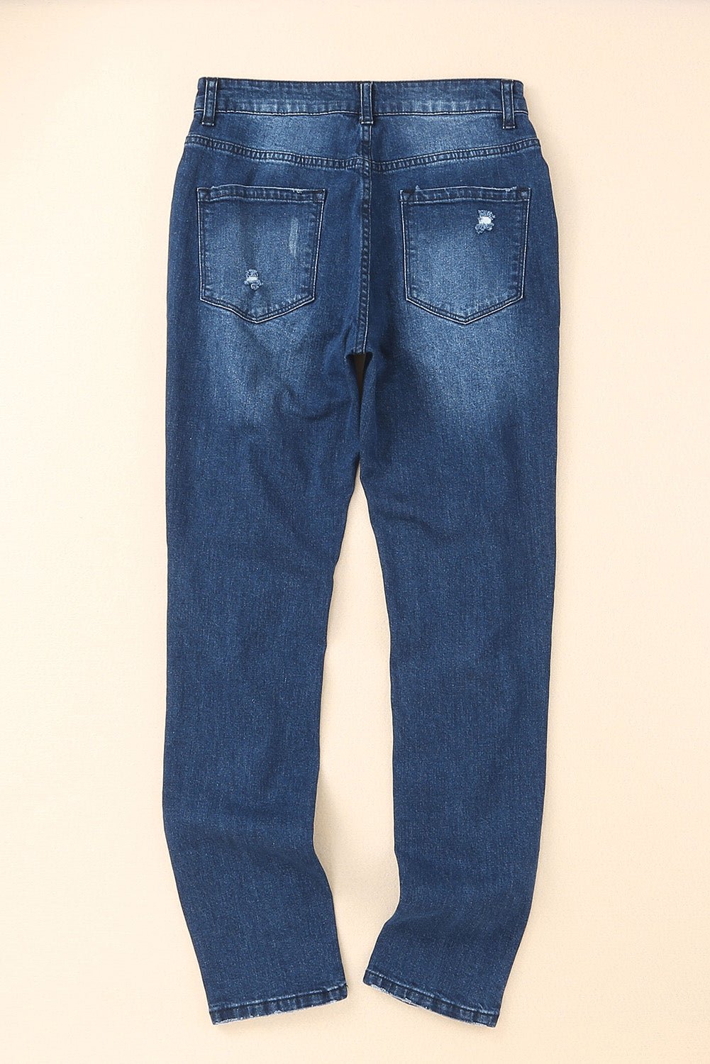 Distressed High Waist Pocket Jeans - Shah S. Sahota
