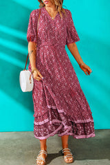 Bohemian Tassel Tie Pompom Detail Maxi Dress - Shah S. Sahota