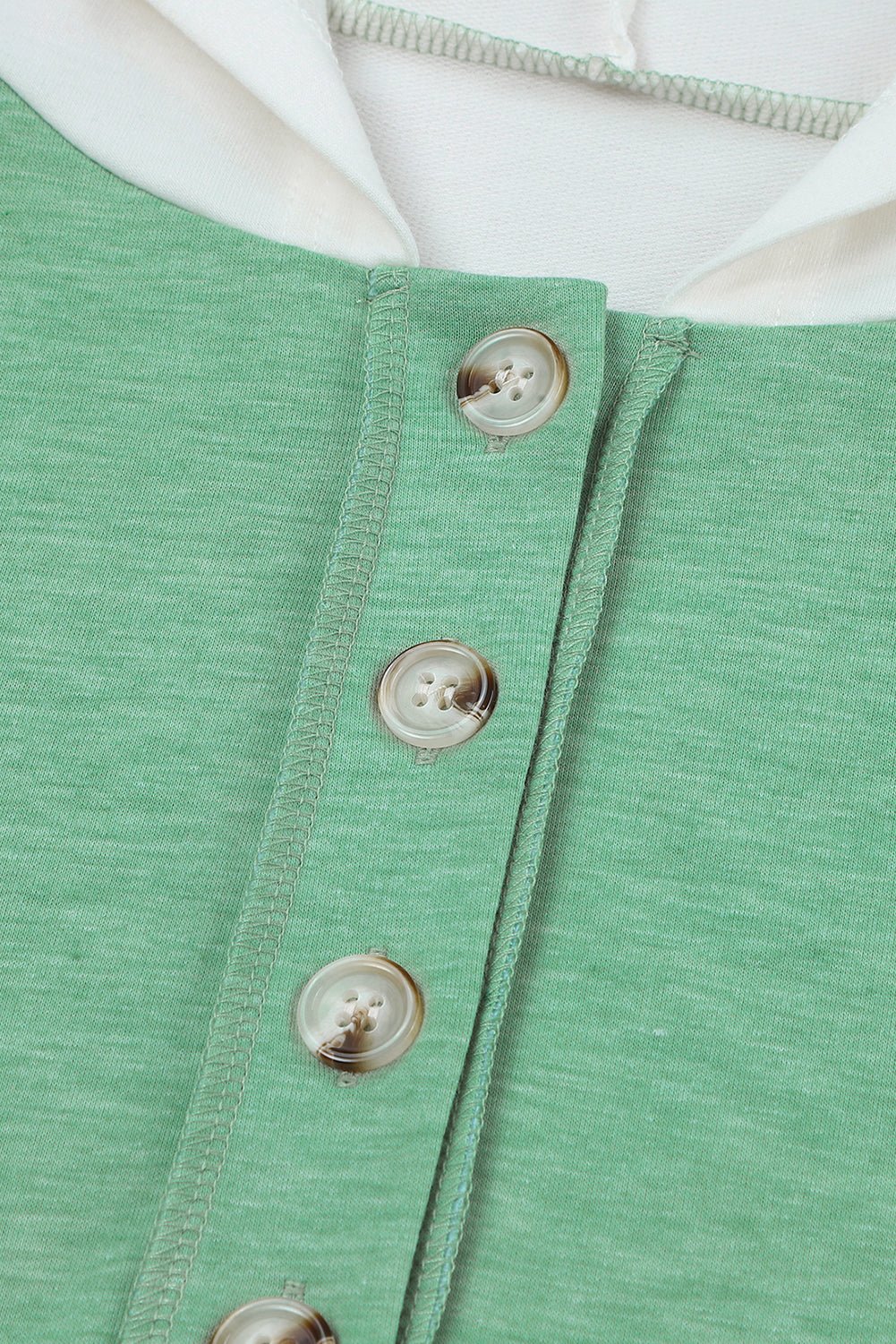 Color Block Quarter Button Hoodie - Shah S. Sahota