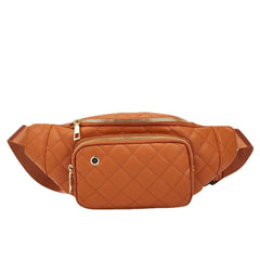 Simple Rhombus Pattern Crossbody Waist Bag - Shah S. Sahota
