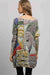 Figure Print Boat Neck Ribbed Top - Shah S. Sahota
