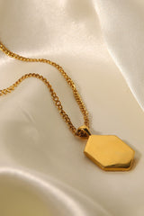 18K Gold Plated Snake Geometric Pendant Necklace - Shah S. Sahota