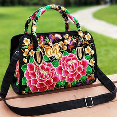Women's Vintage Embroidered Tote Bag, Ethnic Satchel Bag, All-Match Shoulder Bag - Shah S. Sahota