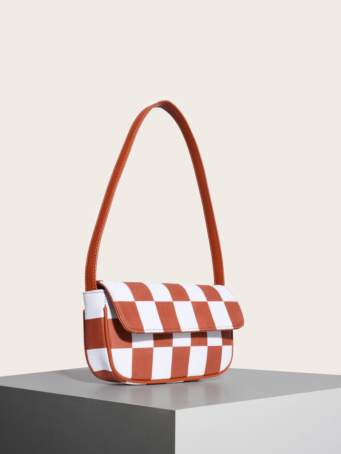 Retro Plaid Square Baguette Bag - Shah S. Sahota