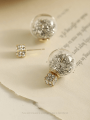 Rhinestone Ball Stud Earrings - Shah S. Sahota