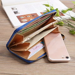 Women's Ethnic Embroidered Long Wallet, Portable Zipper Around Purse, Causal Coin Purse - Shah S. Sahota