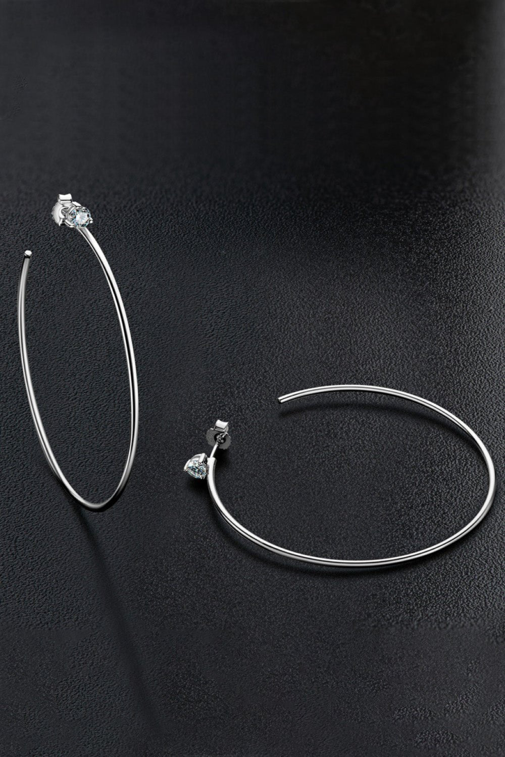 925 Sterling Silver Moissanite Hoop Earrings - Shah S. Sahota