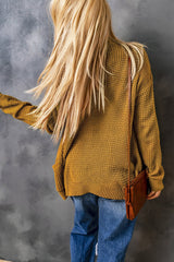 Drop Shoulder Button Down Pocketed Cardigan - Shah S. Sahota