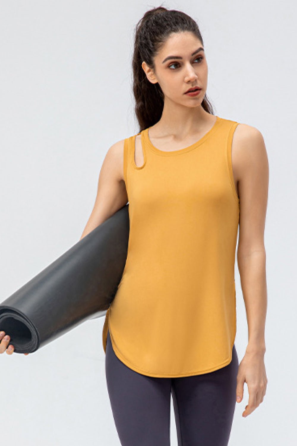 Cutout Side Slit Athletic Tank - Shah S. Sahota