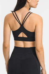 Double-Strap Cutout Sports Bra - Shah S. Sahota