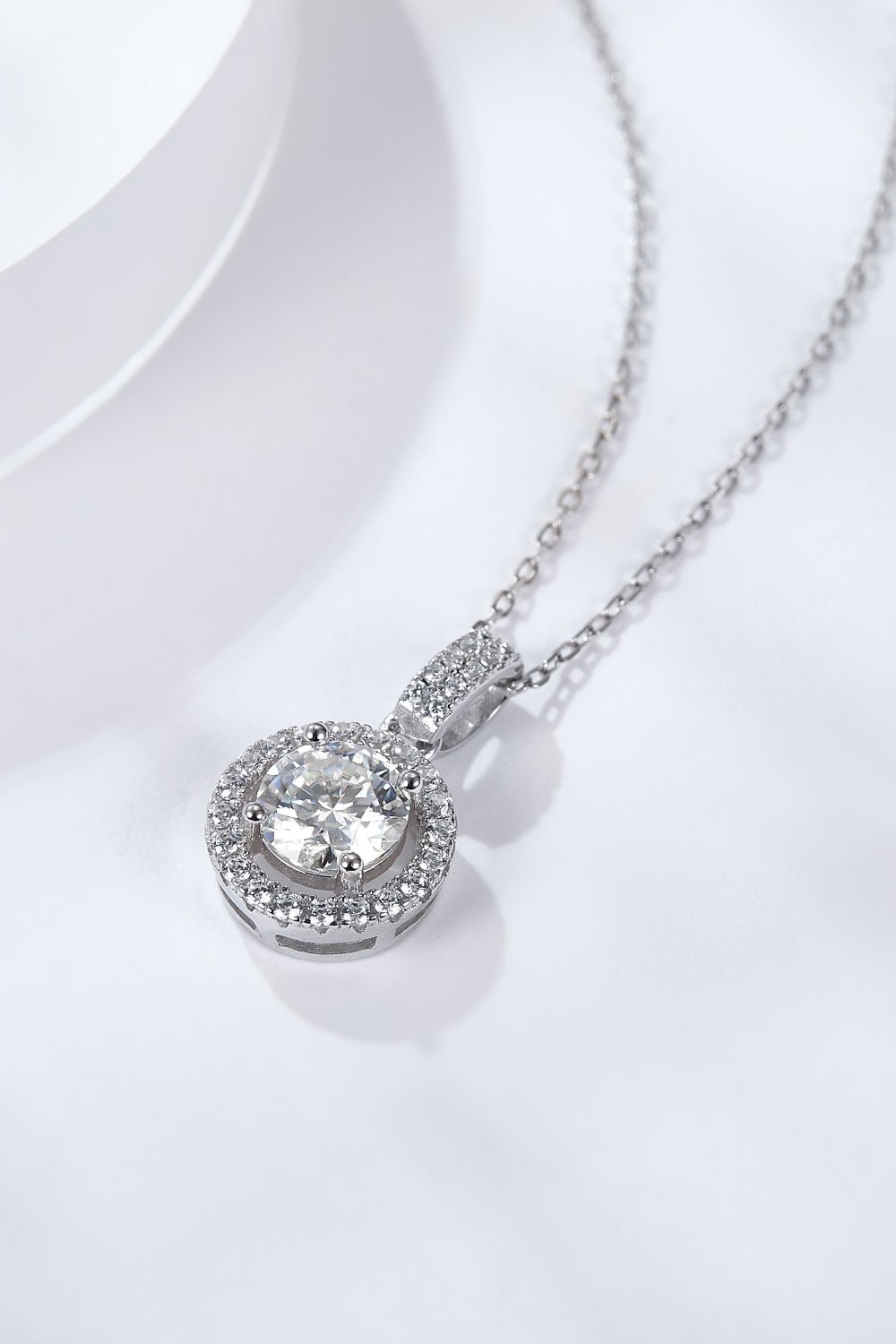 2 Carat Moissanite Round Pendant Necklace - Shah S. Sahota