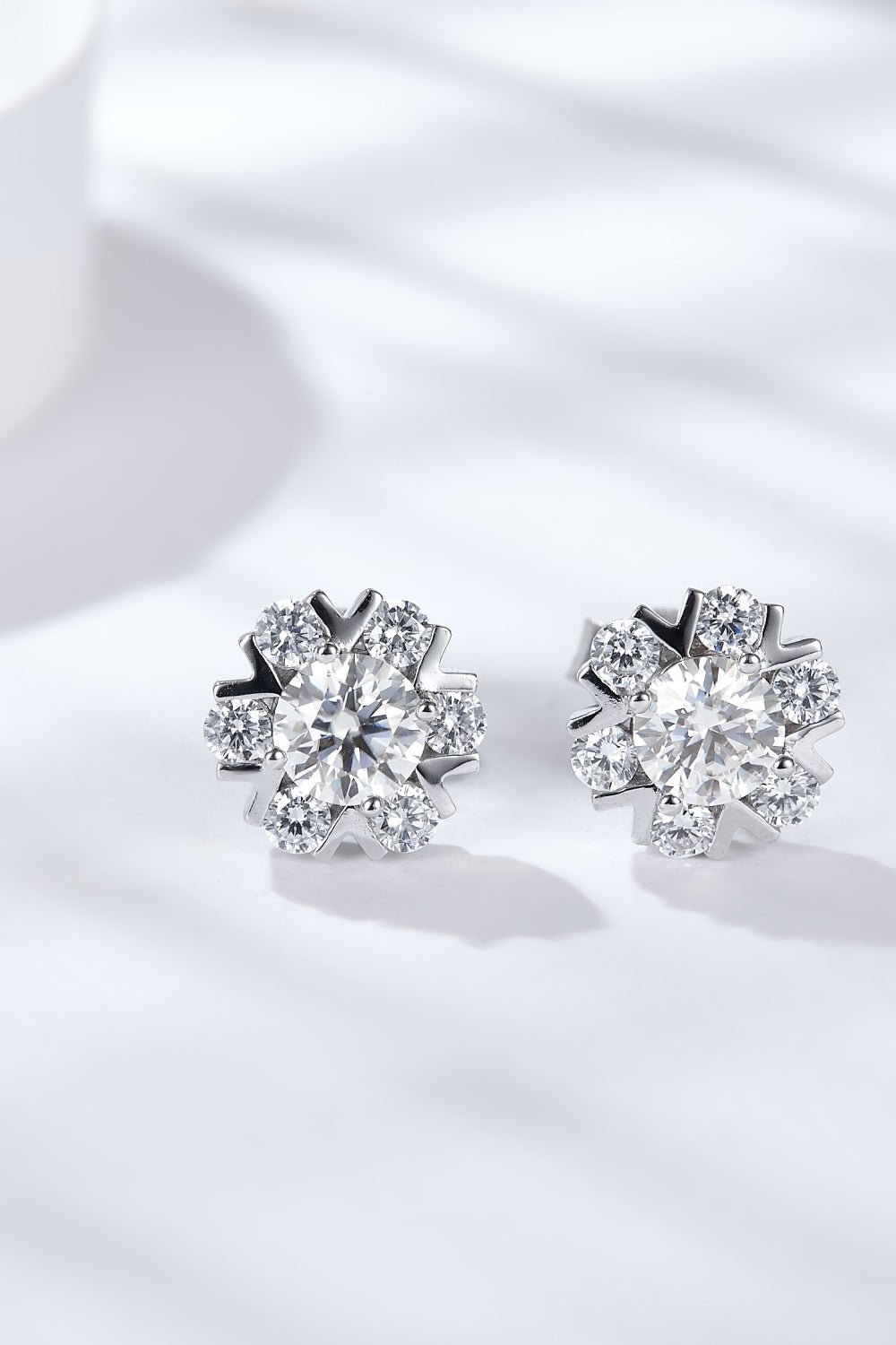 925 Sterling Silver Moissanite Stud Earrings - Shah S. Sahota