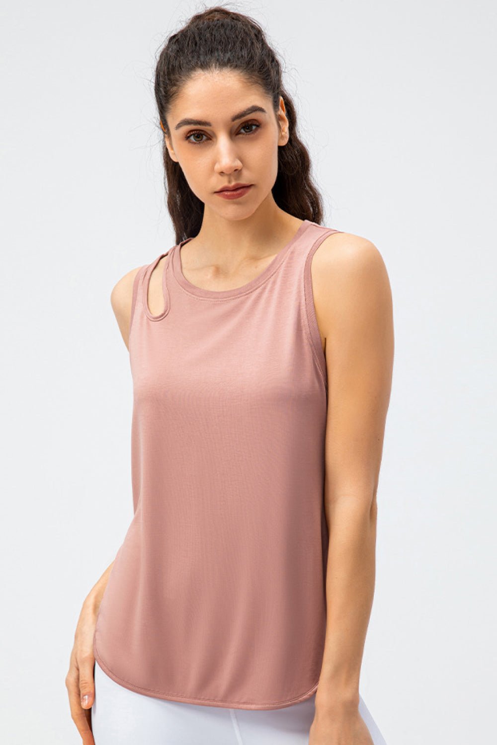 Cutout Side Slit Athletic Tank - Shah S. Sahota