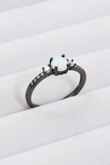 925 Sterling Silver Round Opal Ring - Shah S. Sahota